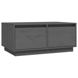 vidaXL sofabord 80x50x35 cm massivt fyrretr&aelig; gr&aring;