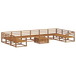vidaXL Udend&oslash;rs sofagruppe 11 pcs Naturfarvet Massivt Akacietr&aelig;