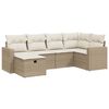 vidaXL sofas&aelig;t til haven 6 dele med hynder polyrattan beige