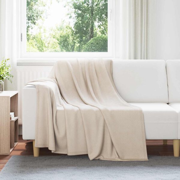 vidaXL Kastet&aelig;pper 24 pcs Beige 200 x 150 cm Fleece