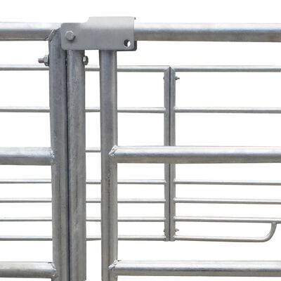 vidaXL fåreindhegning med 4 paneler galvaniseret stål 137x13 x92 cm