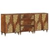 vidaXL Badev&aelig;relsesskabs&aelig;t 3 pcs Honningbrun og guld 180 x 33 x 75 cm