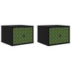 vidaXL V&aelig;gmonteret natbord GELEEN 2 stk. Sort eg 36 x 33 x 25 cm