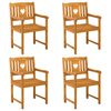 vidaXL Udend&oslash;rs b&aelig;nk 4 pcs Naturfarvet 56 x 55,5 x 90 cm