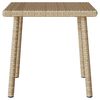 vidaXL havesofabord 40x40x37 cm firkantet polyrattan beige