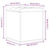 vidaXL Opbevaringsb&aelig;nk Sort eg 42 x 42 x 45 cm Konstrueret tr&aelig;