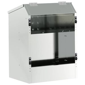vidaXL Kaninfeeder S&oslash;lv 64,5 x 25,5 x 45,5 cm Galvaniseret st&aring;l