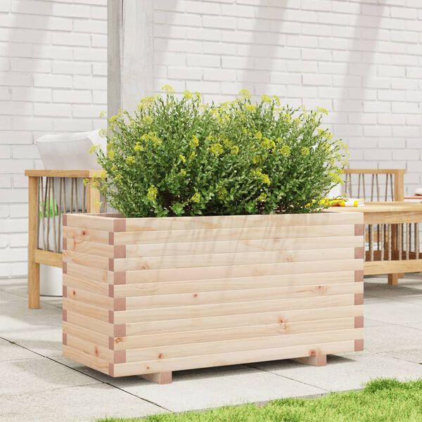 vidaXL plantekasse 90x40x49,5 cm massivt fyrretræ