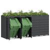 vidaXL Wheelie Bin Opbevaring til 4 Affaldscontainere Antracit