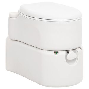 vidaXL b&aelig;rbart campingtoilet 24+17 l HDPE og emalje hvid