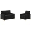 vidaXL Sofa S&aelig;t 2 stk. Sort Polyester
