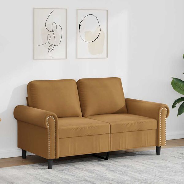 vidaXL 2-personers sofa 120 cm fl&oslash;jl brun