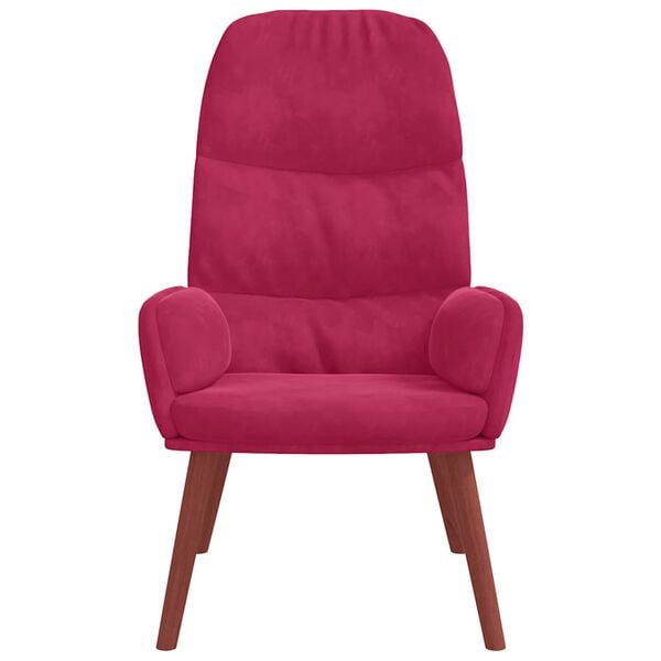 vidaXL l&aelig;nestol fl&oslash;jl vinr&oslash;d