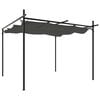 vidaXL pergola med sammenrulleligt tag 295x292x230 cm antracitgr&aring;