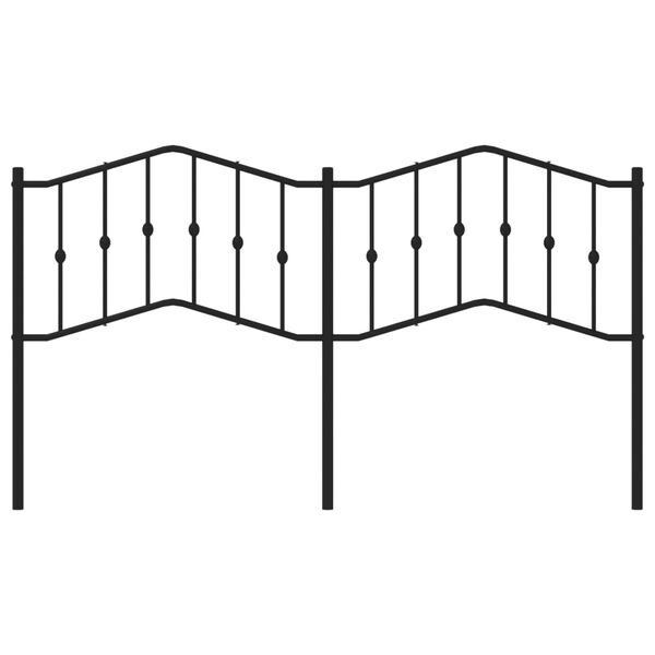 vidaXL sengegavl 160 cm metal sort