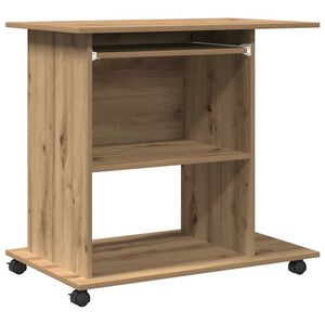vidaXL computerbord 80x50x75 cm sp&aring;nplade artisan eg
