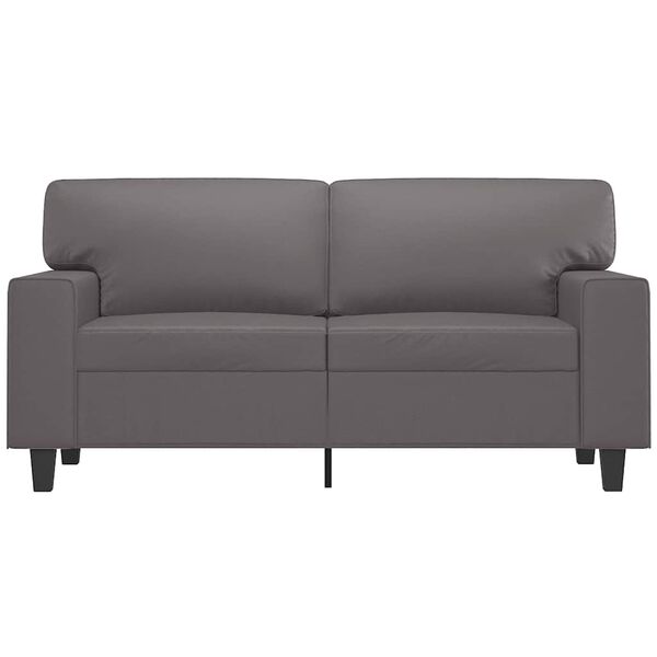 vidaXL 2-personers sofa 120 cm kunstl&aelig;der gr&aring;