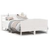 vidaXL sengeramme uden madras 135x190 cm massivt fyrretr&aelig; hvid