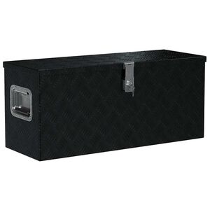 vidaXL aluminiumskasse 80x30x35 cm sort
