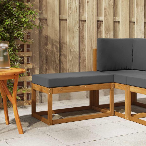 vidaXL Udend&oslash;rs Skammel B&aelig;nk Massivt Akacietr&aelig; Naturfarvet