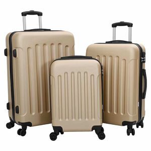 vidaXL Kuffert 3 stk. champagnefarvet 50 x 31 x 78 cm ABS Plastik