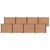 vidaXL Hegnspanel 8 pcs WPC og Aluminium Brun