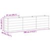 vidaXL Plantekasse Lysegr&aring; 480 x 50 x 45 cm Galvaniseret st&aring;l