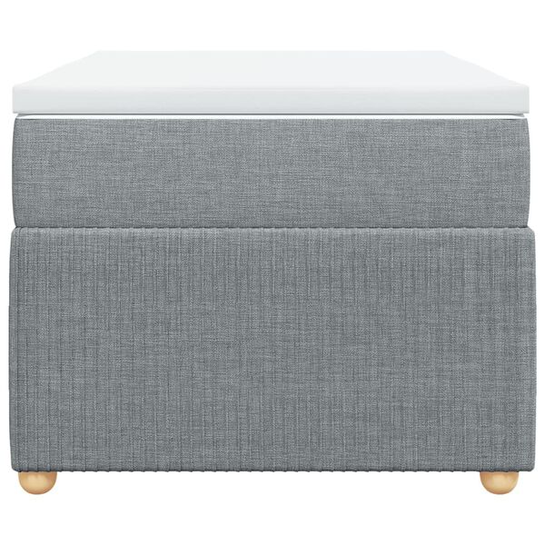 vidaXL kontinentalseng med madras 100x200 cm stof lysegr&aring;