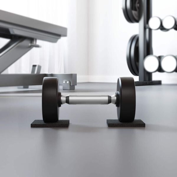 vidaXL Gummipude Sort Gummi