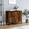 vidaXL sk&aelig;nke 2 stk. 40x35x70 cm konstrueret tr&aelig; r&oslash;get egetr&aelig;sfarve