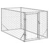 vidaXL udend&oslash;rs hundebur med d&oslash;r 2x1x1 m galvaniseret st&aring;l