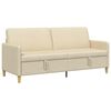 vidaXL Sofa med opbevaring Cremefarvet 192 x 78 x 87 cm Polyester