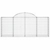 vidaXL buede gabionkurve 4 stk. 200x30x80/100 cm galvaniseret jern