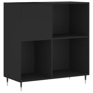 vidaXL vinylskab 84,5x38x89 cm konstrueret tr&aelig; sort