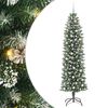 vidaXL Kunstigt slankt juletr&aelig; Gr&oslash;n og Hvid 240 cm