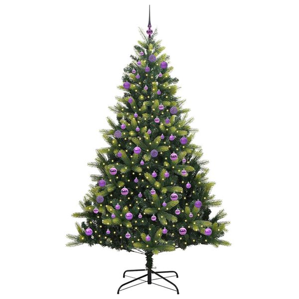 vidaXL Kunstig Hengende Juletr&aelig; 300 LEDs Gr&oslash;n 240 cm PVC og PE