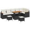 vidaXL Havesofa S&aelig;t 9 pcs Sort polyrattan