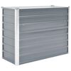 vidaXL forh&oslash;jet plantekasse 100x40x77 cm galvaniseret st&aring;l gr&aring;