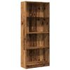 vidaXL bogreol 60x24x143 cm konstrueret tr&aelig; antikt tr&aelig;