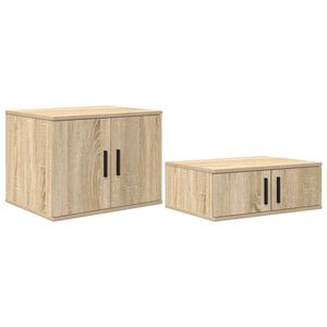 vidaXL Opbevaringsskab 2 stk. Sonoma eg 127 x 41 x 40 cm
