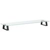 vidaXL sk&aelig;rmstander 80x20x8 cm h&aelig;rdet glas og metal sort