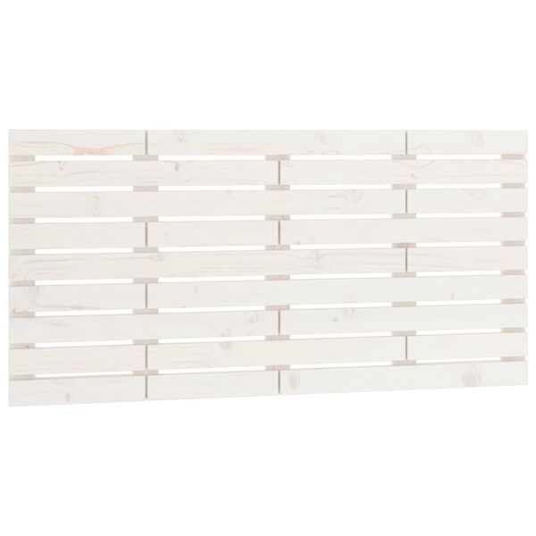 vidaXL sengegavl 156x3x63 cm massivt fyrretr&aelig; hvid