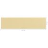 vidaXL altanafsk&aelig;rmning 75x300 cm HDPE beige