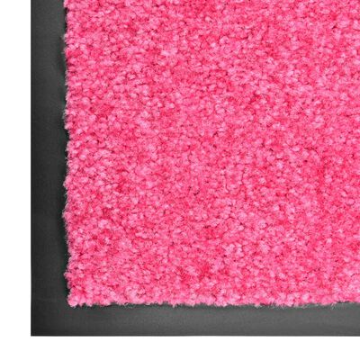 vidaXL vaskbar dørmåtte 90x150 cm pink