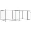 vidaXL hundeg&aring;rd med l&aring;ge 4x2x1,5 m galvaniseret st&aring;l gr&aring;