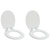 vidaXL Bl&oslash;dt lukket toiletbr&aelig;t 2 stk. Hvid 44 x 38 cm MDF plade
