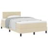 vidaXL Box spring seng med hovedg&aelig;rde Creme 120 x 200 cm Stof