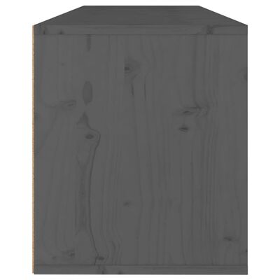 vidaXL vægskab 100x30x35 cm massivt fyrretræ grå