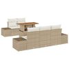 vidaXL Havesofa S&aelig;t 6 stk. Beige Poly rattan