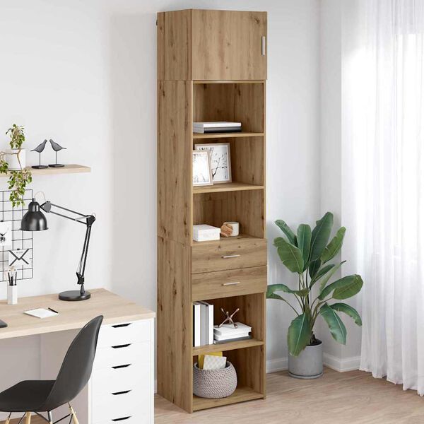 vidaXL Highboard Artisan Egetr&aelig; 50 x 42,5 x 225 cm Konstrueret tr&aelig;